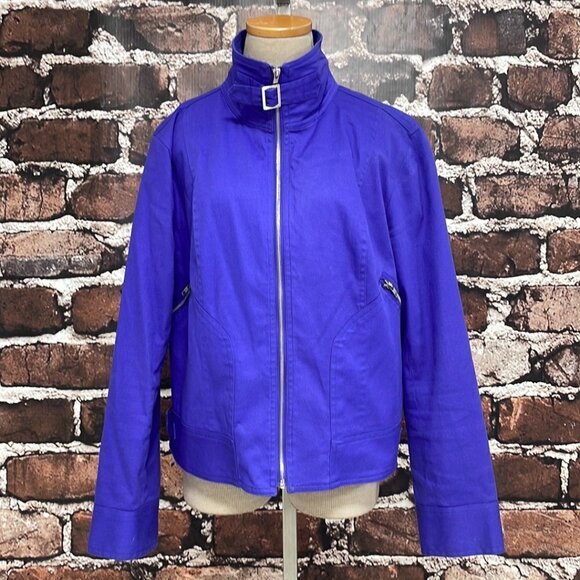 Patrick Christopher Utility Jacket Blue Full Zip Collar Size X Large XL - Picture 5 of 14